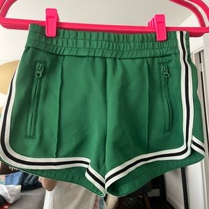 Pam and Gela green nylon short shorts